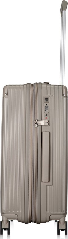 Hard case suitcase with extras – Mykonos-Gray-S (39 L)-The Livary