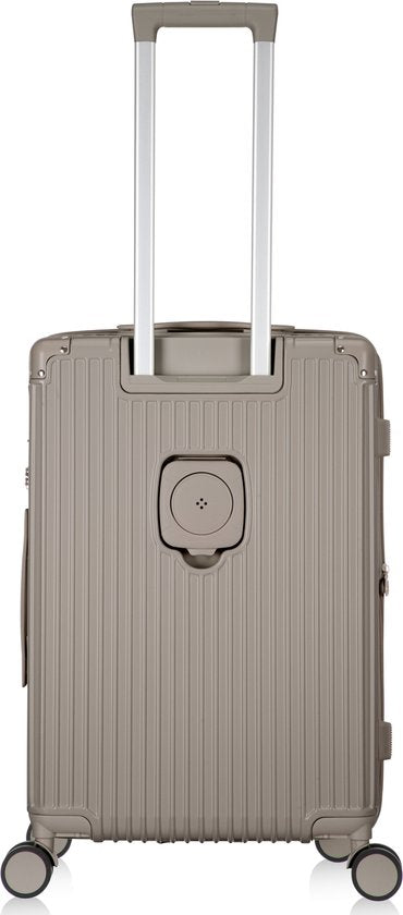 Hard case suitcase with extras – Mykonos-Gray-S (39 L)-The Livary