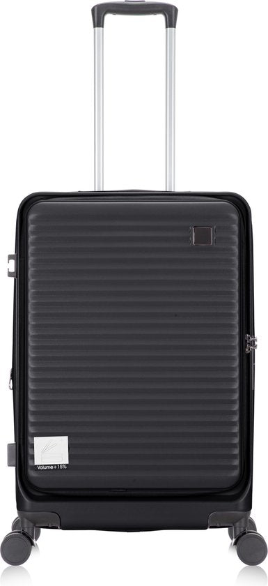 Hard-shell suitcase with laptop compartment – Vienna-Black-S (39 L)-The Livary