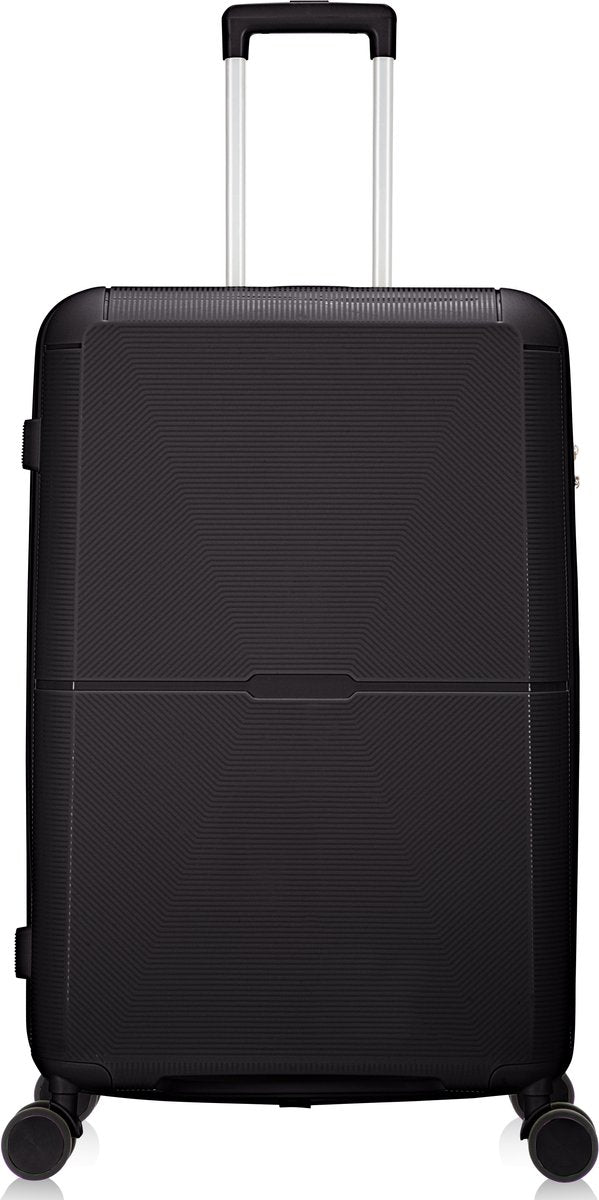 Hard-shell suitcase – Roma-Black-M (65 L)-The Livary
