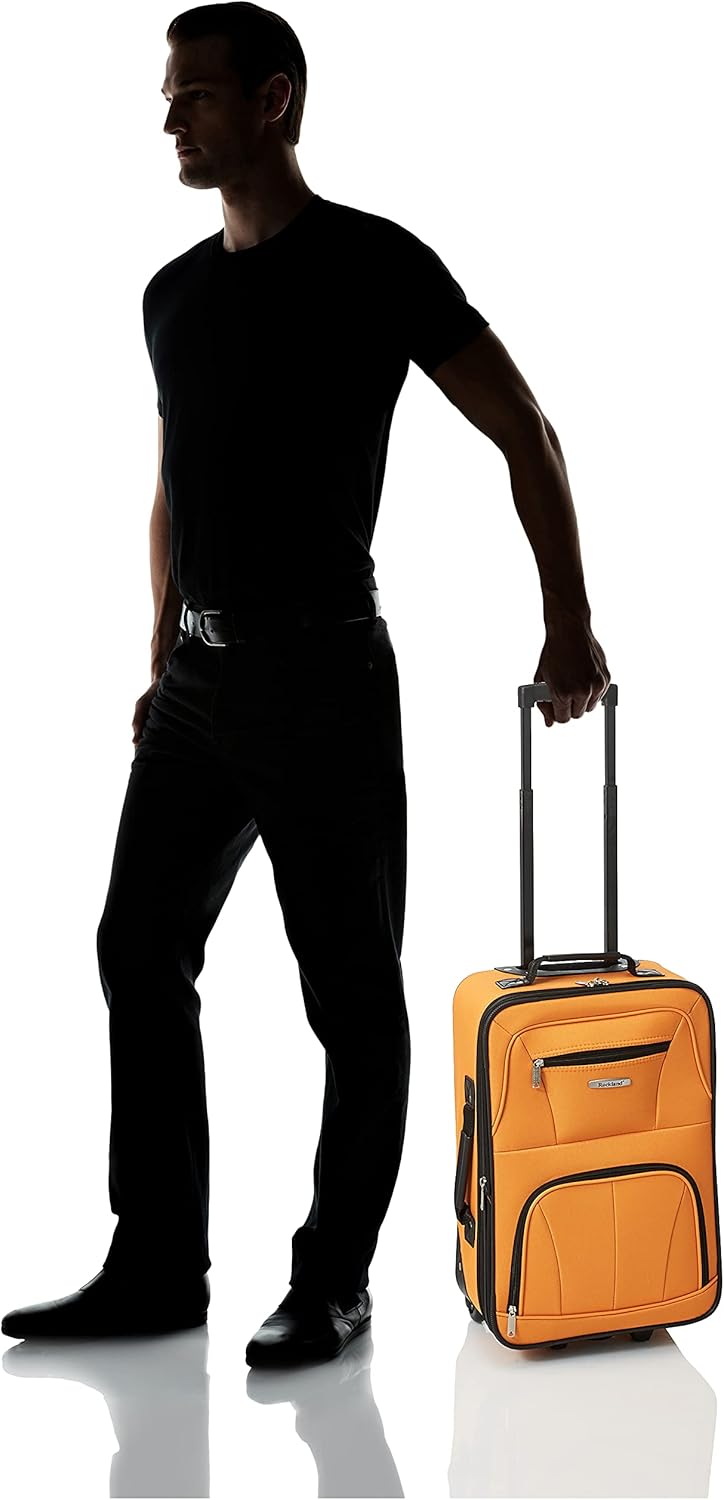 2-Piece Softside Upright Luggage Set with Carry-On Tote & Smooth Wheels