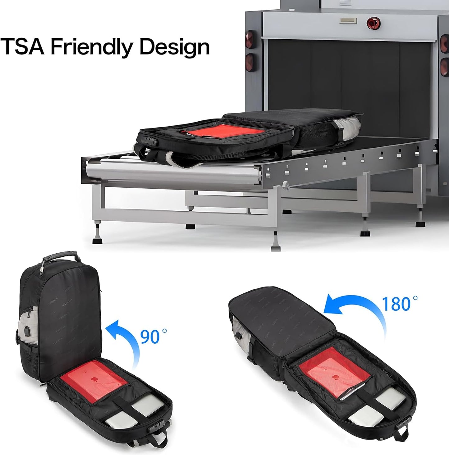 Water-Resistant Anti-Theft Laptop & Travel Backpack with USB Port – 17.3"