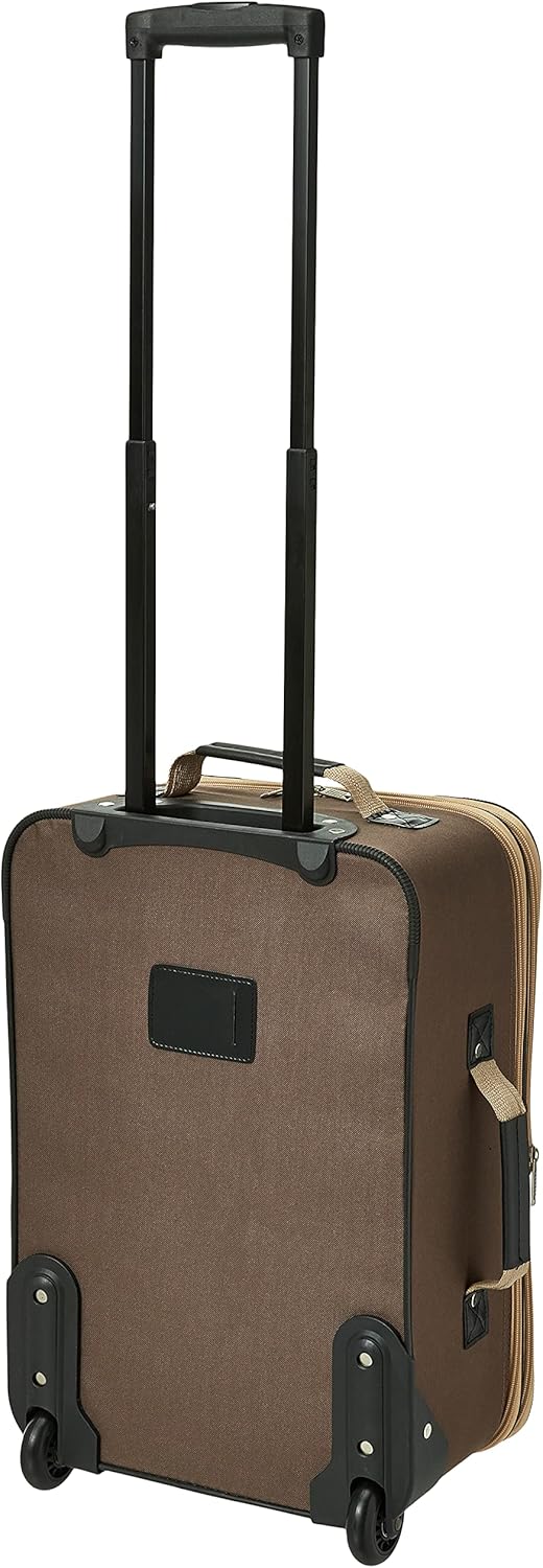 2-Piece Softside Upright Luggage Set with Carry-On Tote & Smooth Wheels