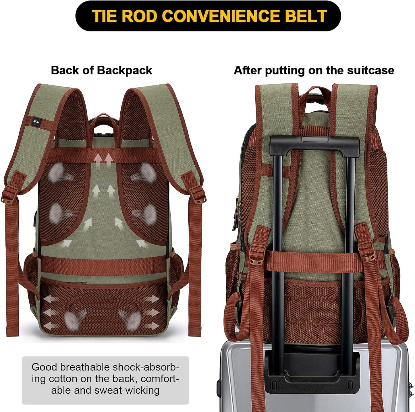 AA OUT OF STOCK Anti-Theft Canvas Laptop & Travel Backpack with USB Port – Fits up to 17.3"
