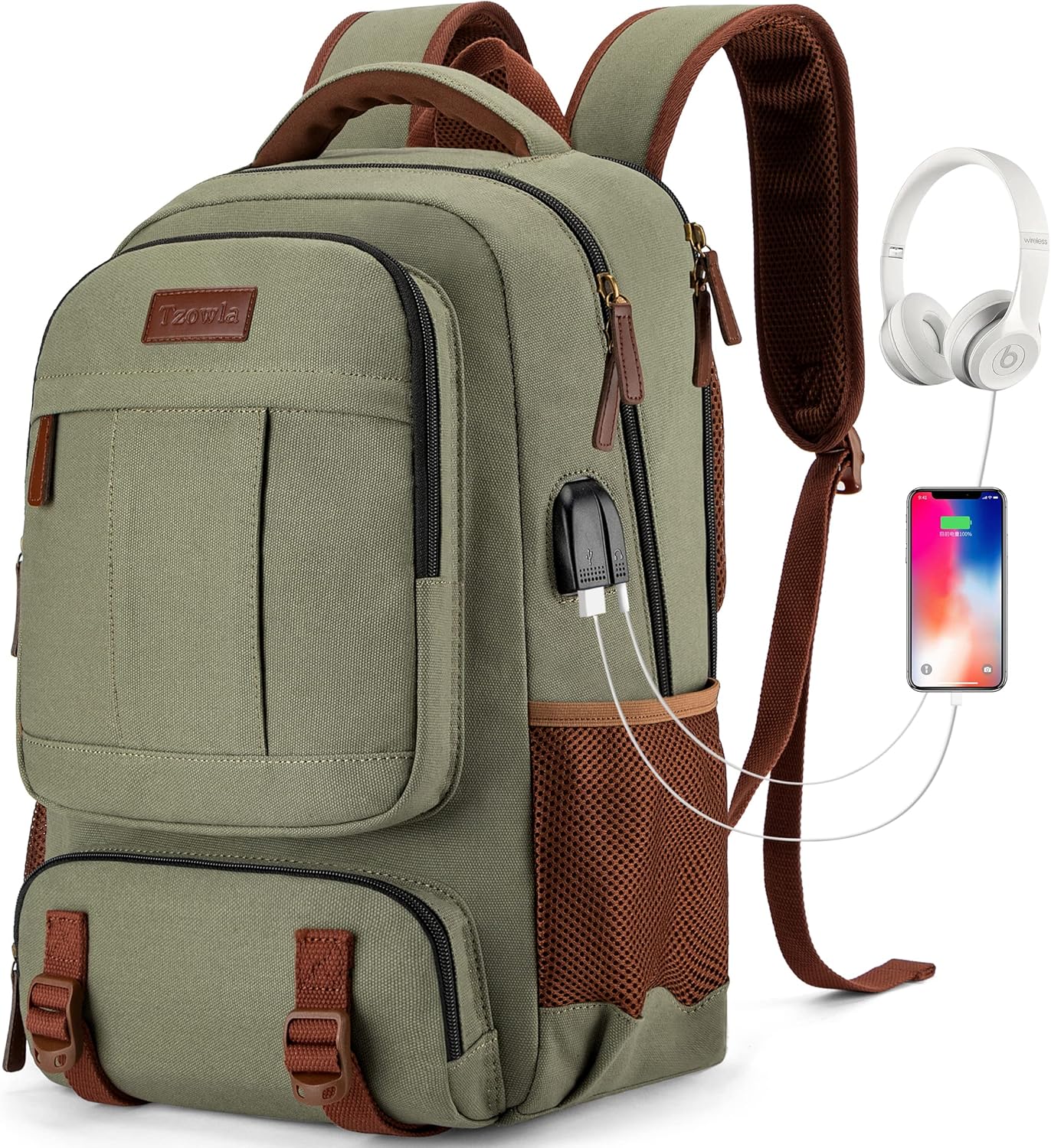 AA OUT OF STOCK Anti-Theft Canvas Laptop & Travel Backpack with USB Port – Fits up to 17.3"