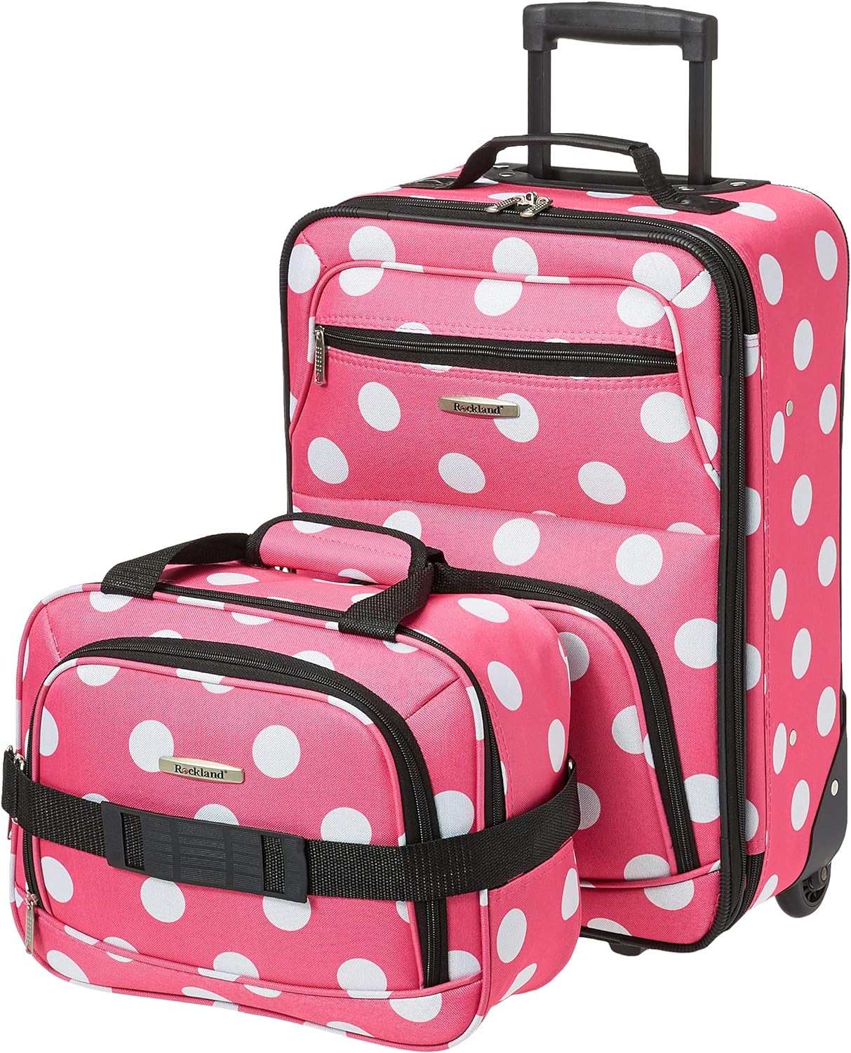 2-Piece Softside Upright Luggage Set with Carry-On Tote & Smooth Wheels