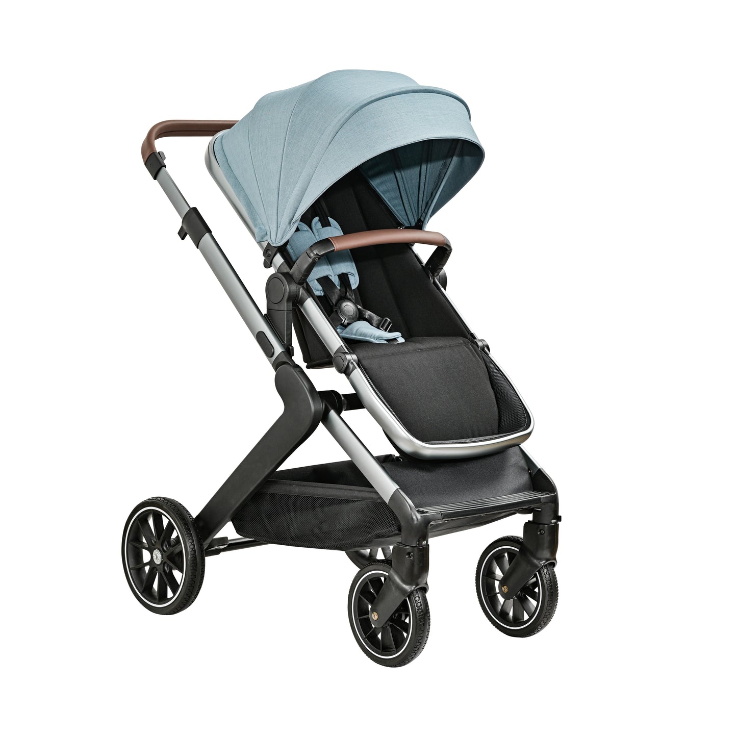Multifunctional pram with linen hood – luxurious & foldable