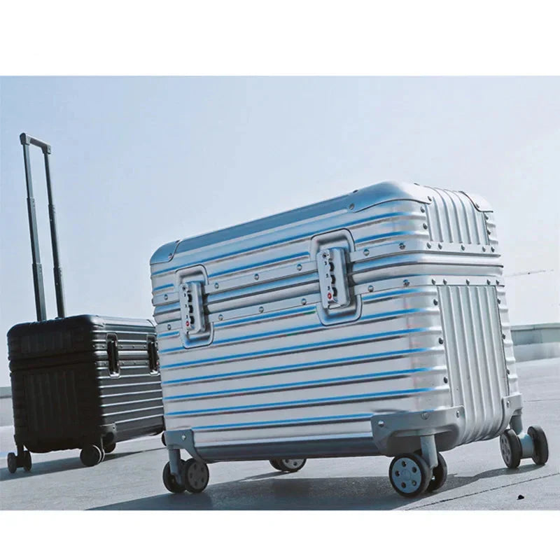 Aluminium-Magnesium hard case – Monaco-Silver-S (43 L)-The Livary