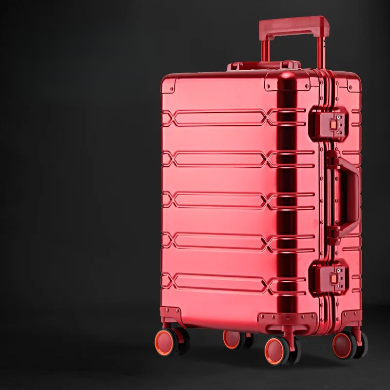 Aluminium-Magnesium briefcase – Luxembourg-Red-S (44 L)-The Livary