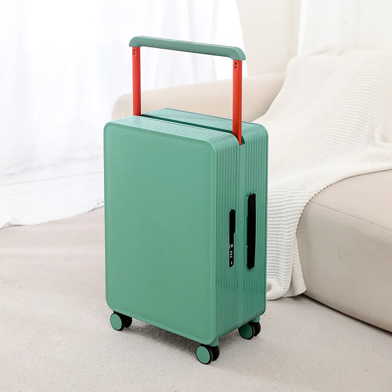 Robust PP hard shell suitcase – Dublin-Green-S (42 L)-The Livary