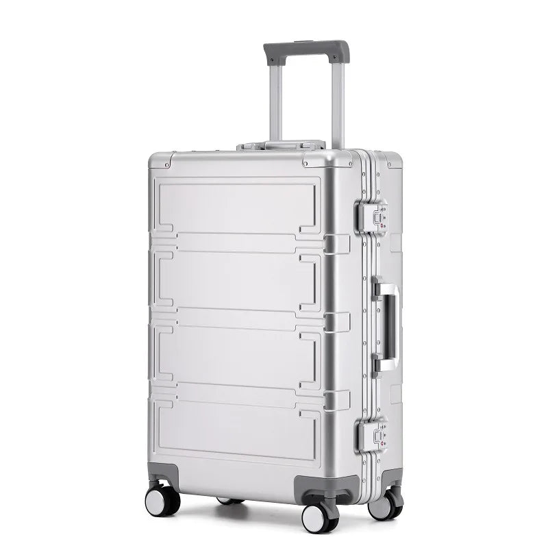 Fully aluminium hard shell case – Pristina-Silver-S (46 L)-The Livary