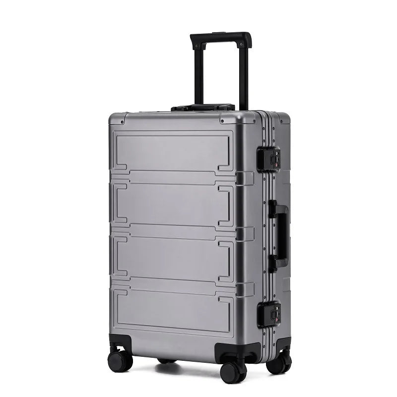 Fully aluminium hard shell case – Pristina-Gray-M (67 L)-The Livary