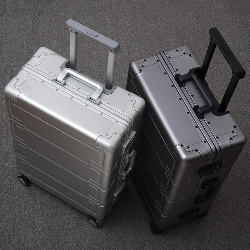 Fully aluminium hard shell case – Pristina-Silver-S (46 L)-The Livary