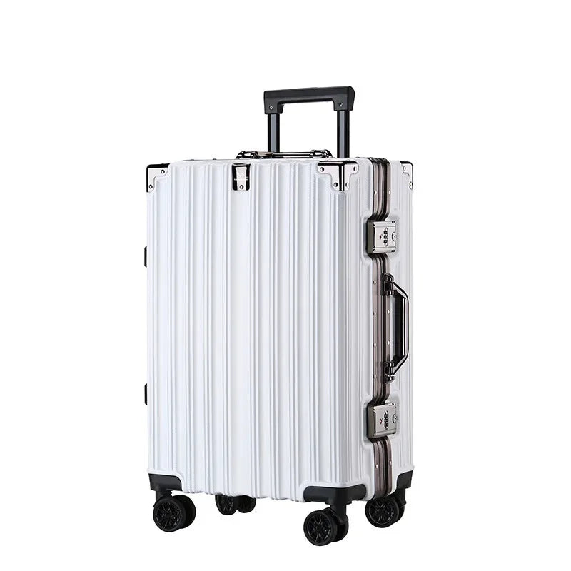 Aluminium frame hard shell suitcase – Geneva-Red-S (38 L)-The Livary