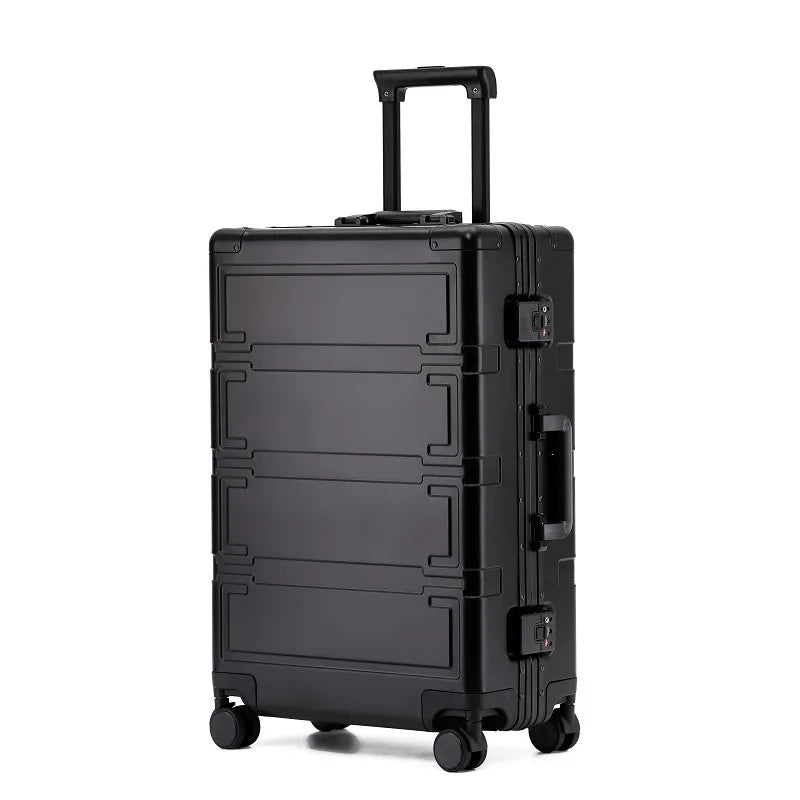 Fully aluminium hard shell case – Pristina-Black-L (104 L)-The Livary