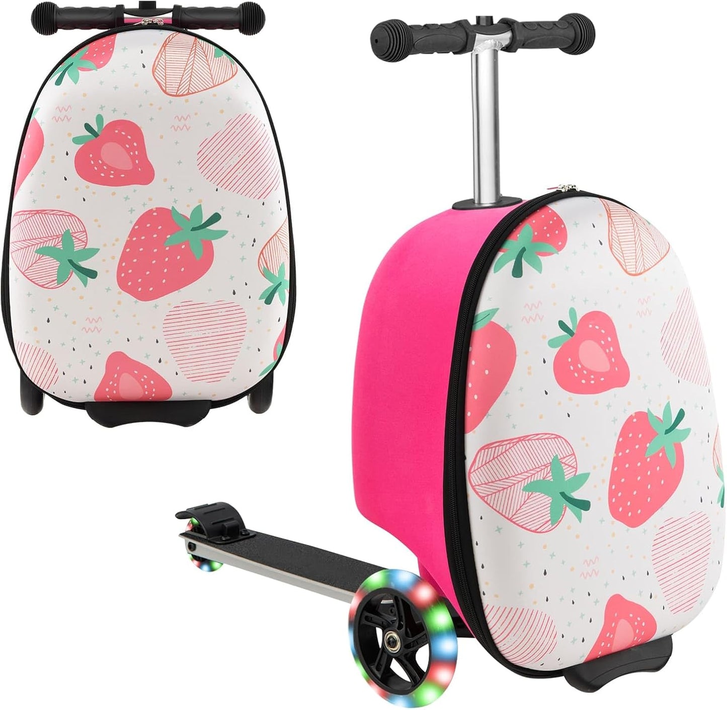 AA OUT OF STOCK Children’s 2-in-1 Ride-On Scooter Suitcase with LED Wheels