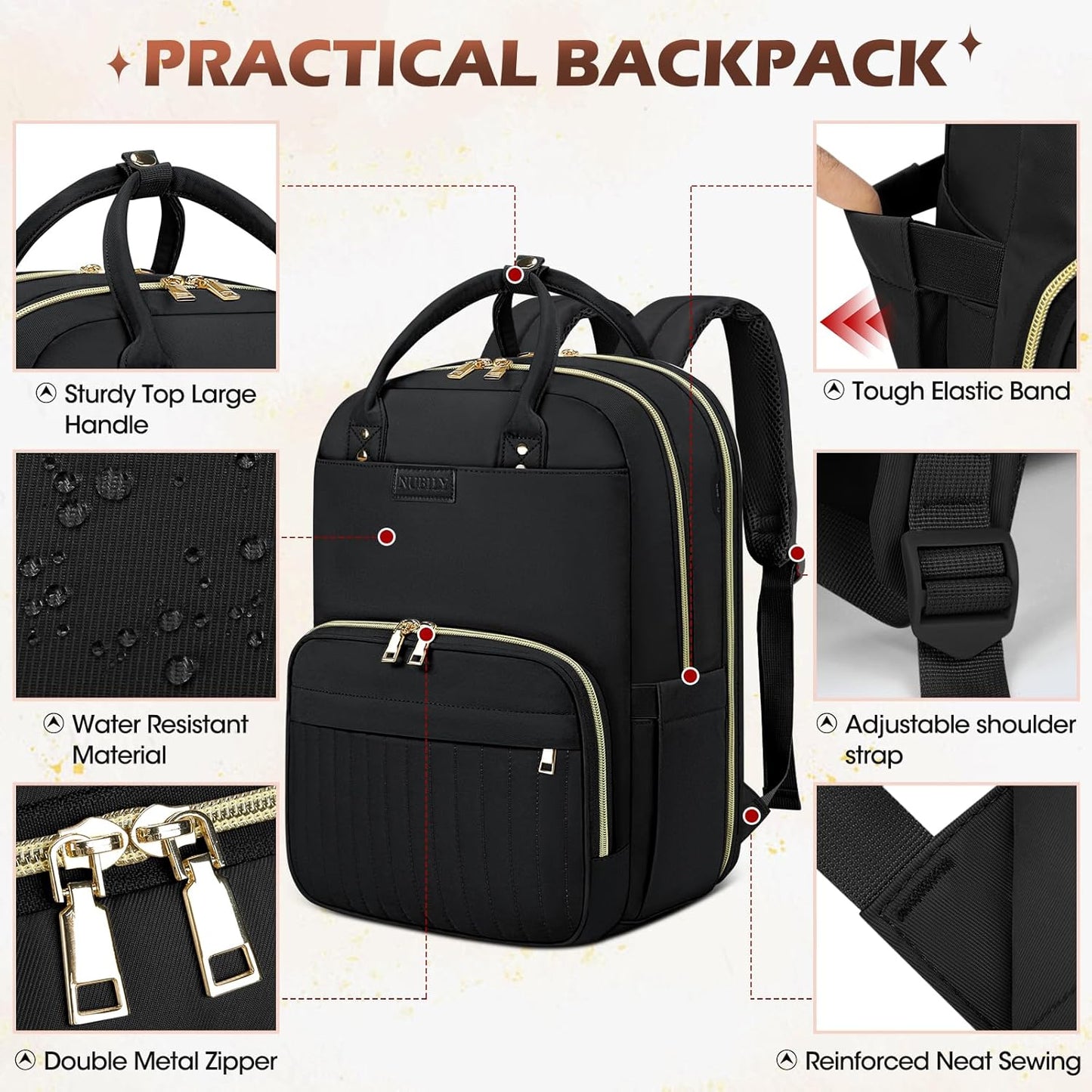 Water-Resistant Travel Laptop Backpack with Multi-Compartments – AeroFlex Series