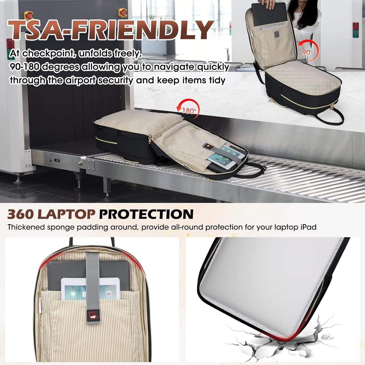 Water-Resistant Travel Laptop Backpack with Multi-Compartments – AeroFlex Series
