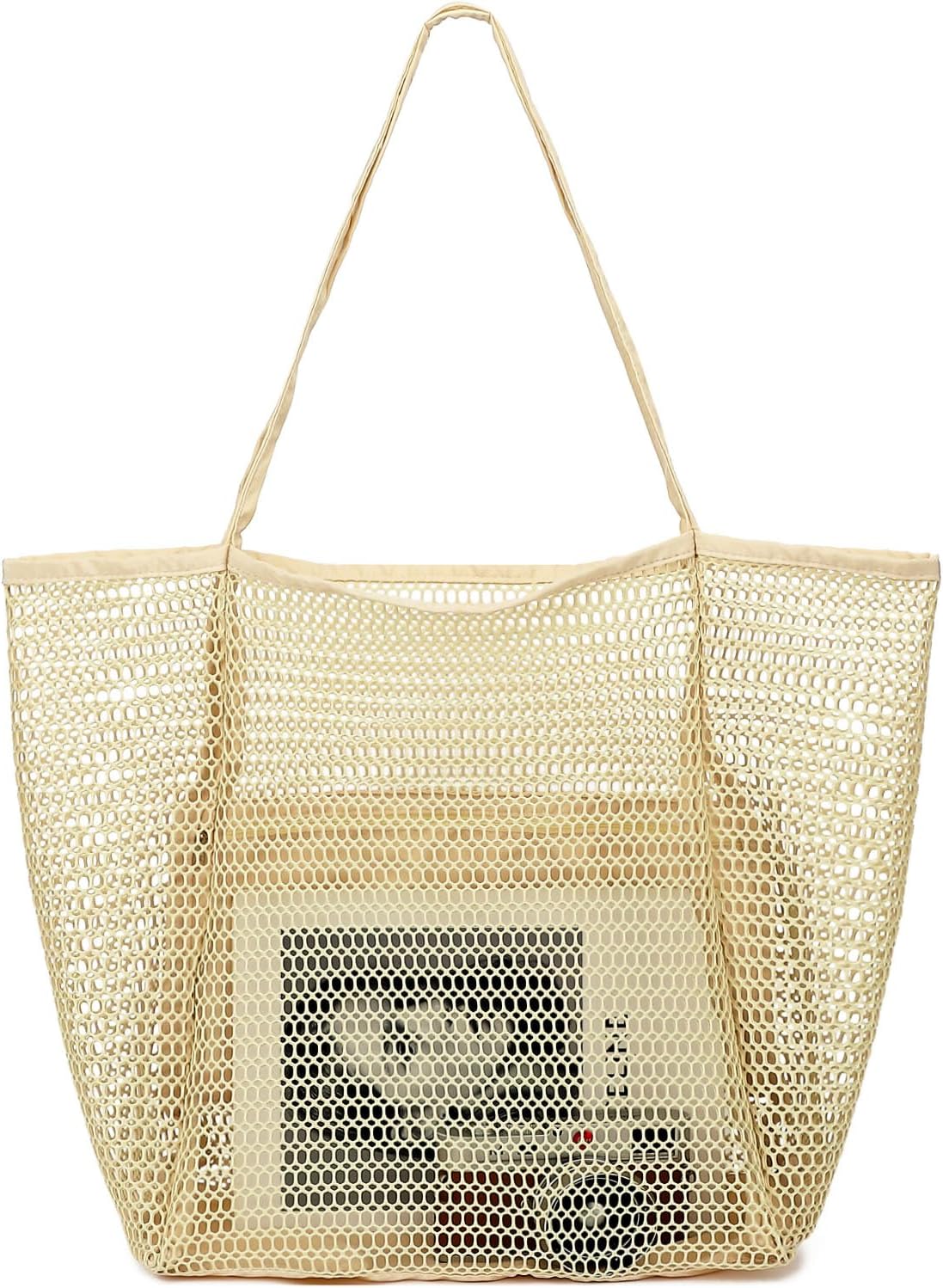 Buy 1, Get 1 FREE – Extra Large Clear Mesh Beach Tote with 8 Pockets – ClearWave