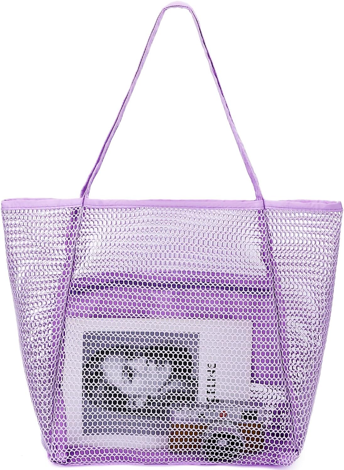Buy 1, Get 1 FREE – Extra Large Clear Mesh Beach Tote with 8 Pockets – ClearWave