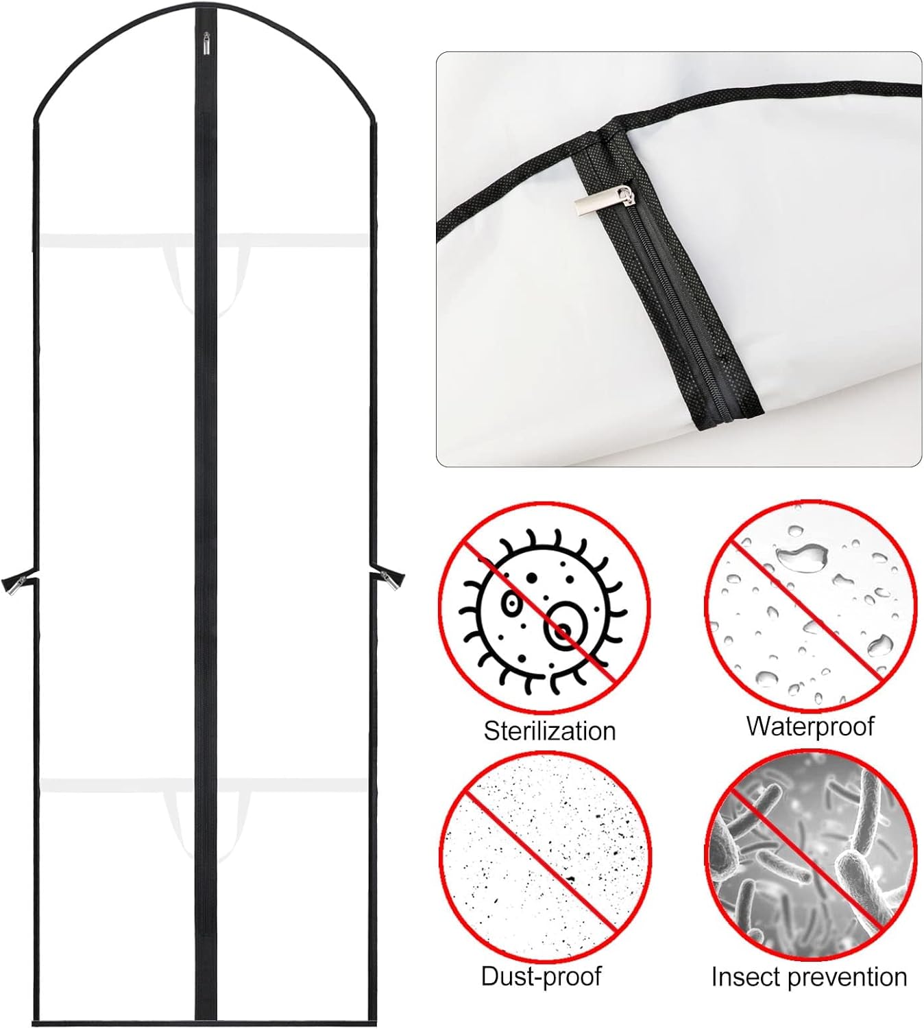 Extra-Long Dress & Gown Garment Bag – 71" Protective Covers with Handles (Buy 1, Get 1 FREE)
