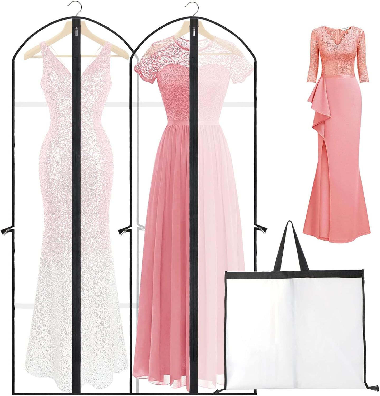 Extra-Long Dress & Gown Garment Bag – 71" Protective Covers with Handles (Buy 1, Get 1 FREE)