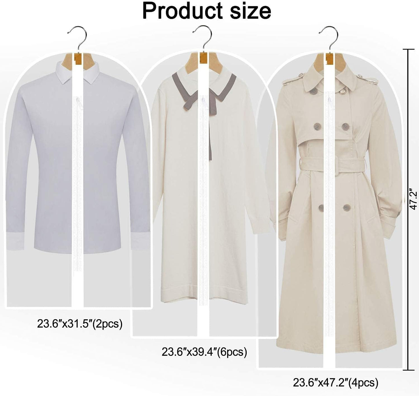 Extra-Long Dress & Gown Garment Bag – 71" Protective Covers with Handles (Buy 1, Get 1 FREE)