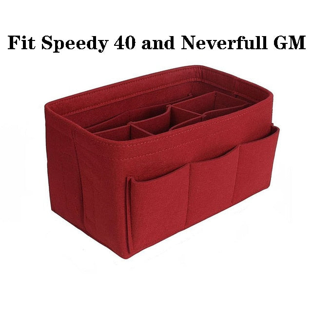 Felt Handbag and Make-Up Organiser Insert – Buy 1, Take 1 FREE Multi-Pocket Tote Storage