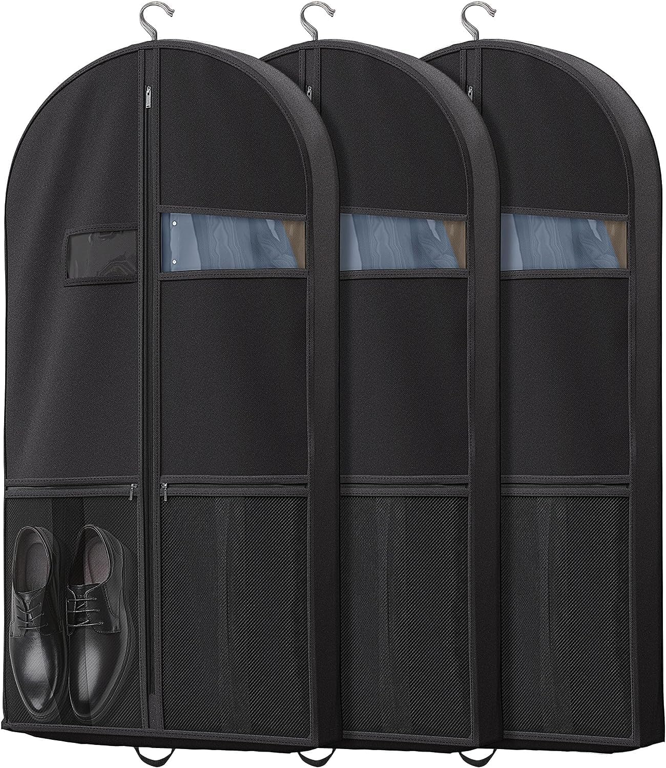 Heavy-Duty Travel Garment Bag with Clear Window & Accessory Pockets – 1+1 FREE