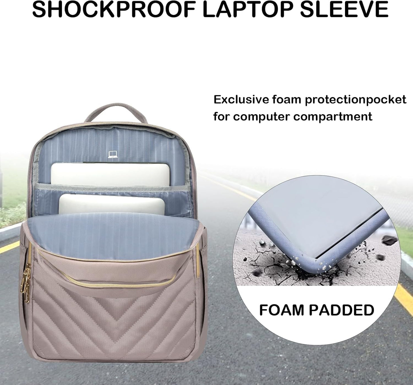 Lightweight Waterproof Laptop Backpack with USB Port – 15.6" Compatible