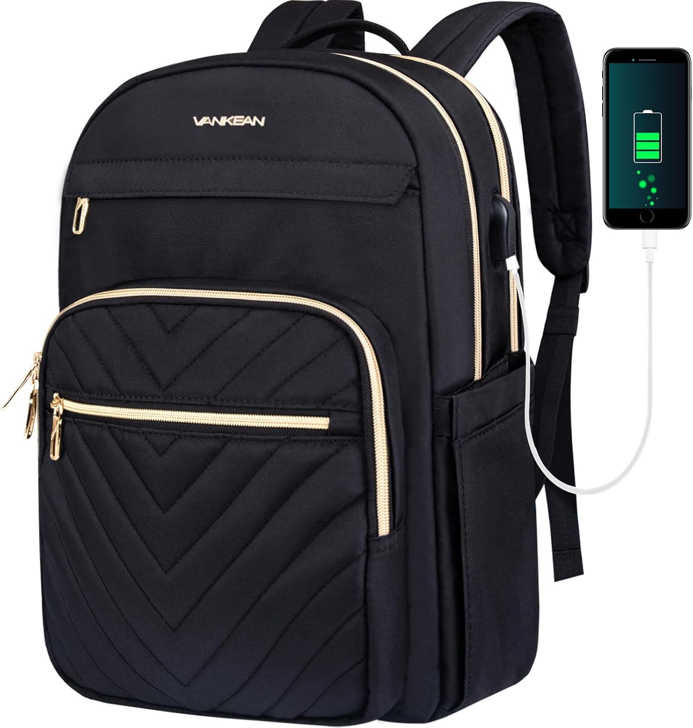 Lightweight Waterproof Laptop Backpack with USB Port – 15.6" Compatible