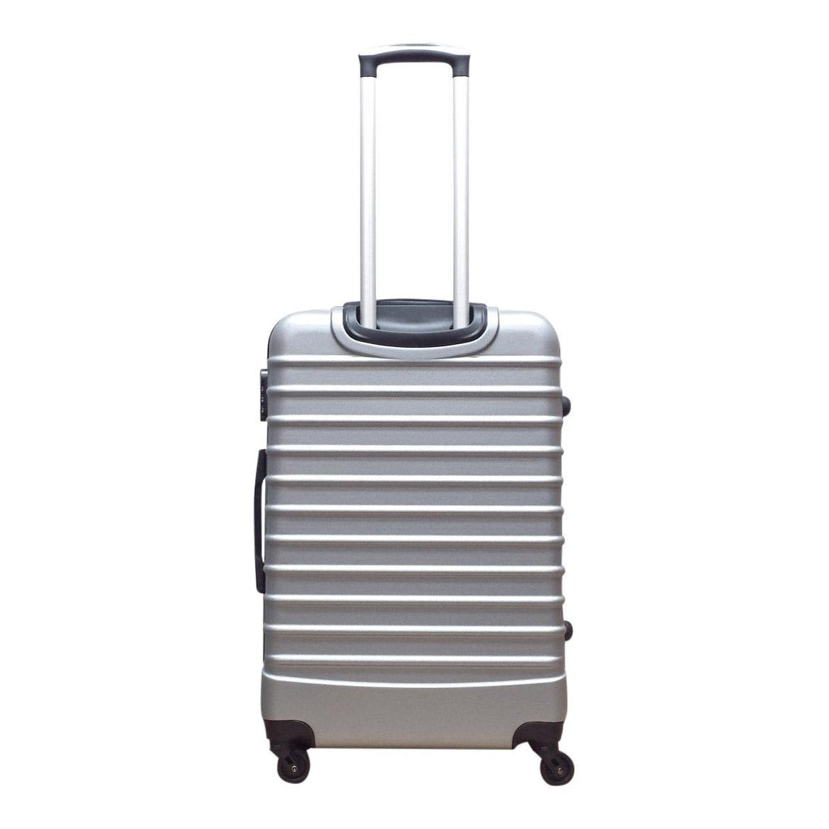 2-piece hard-shell suitcase set – Milano Silver-The Livary