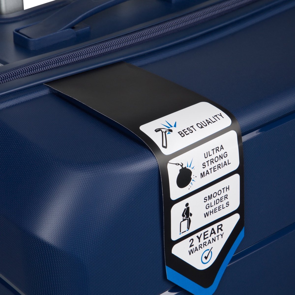 Hard shell suitcase – Helsinki-Blue-S (39 L)-The Livary