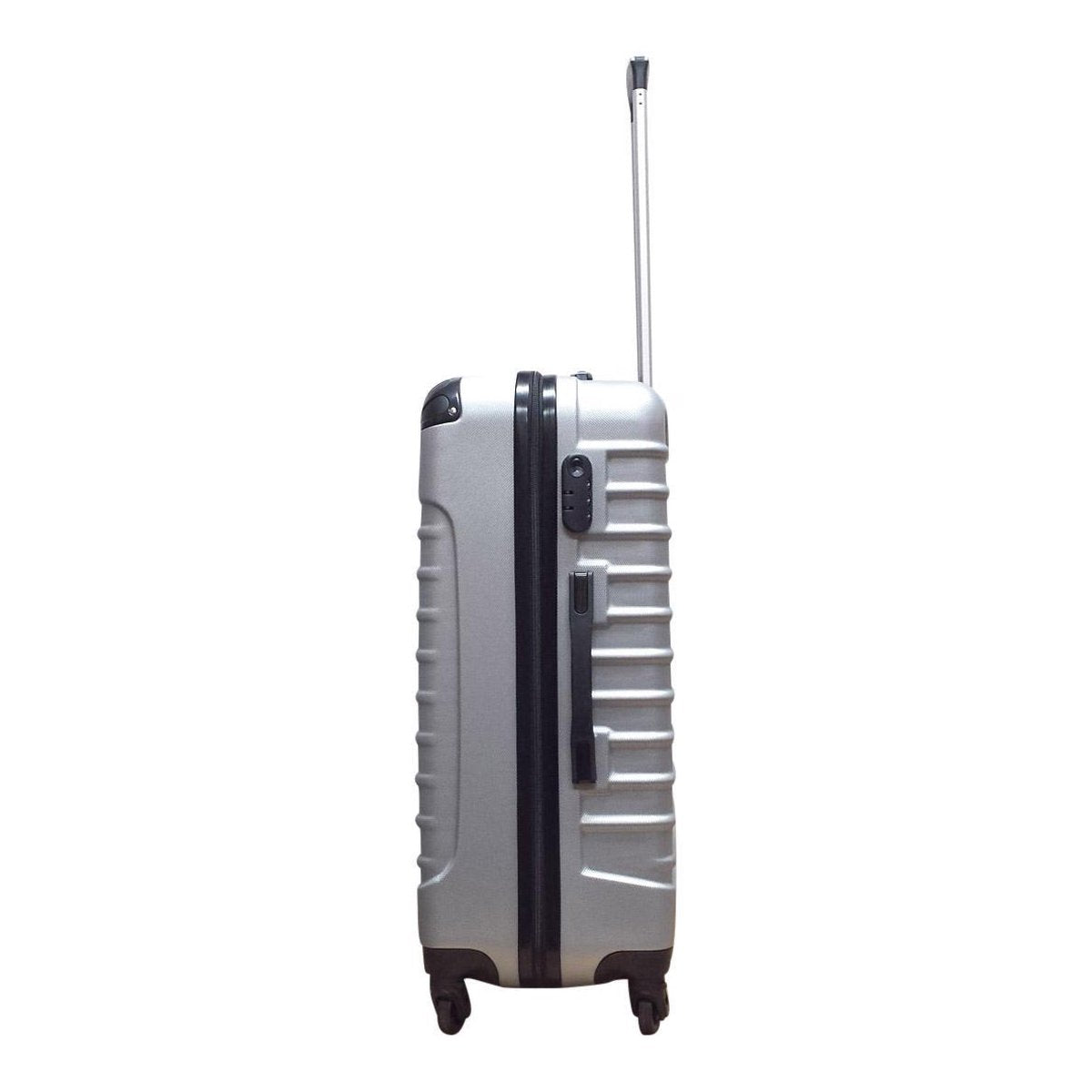 2-piece hard-shell suitcase set – Milano Silver-The Livary