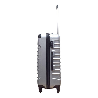 2-piece hard-shell suitcase set – Milano Silver-The Livary