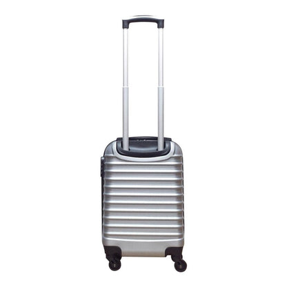 2-piece hard-shell suitcase set – Milano Silver-The Livary