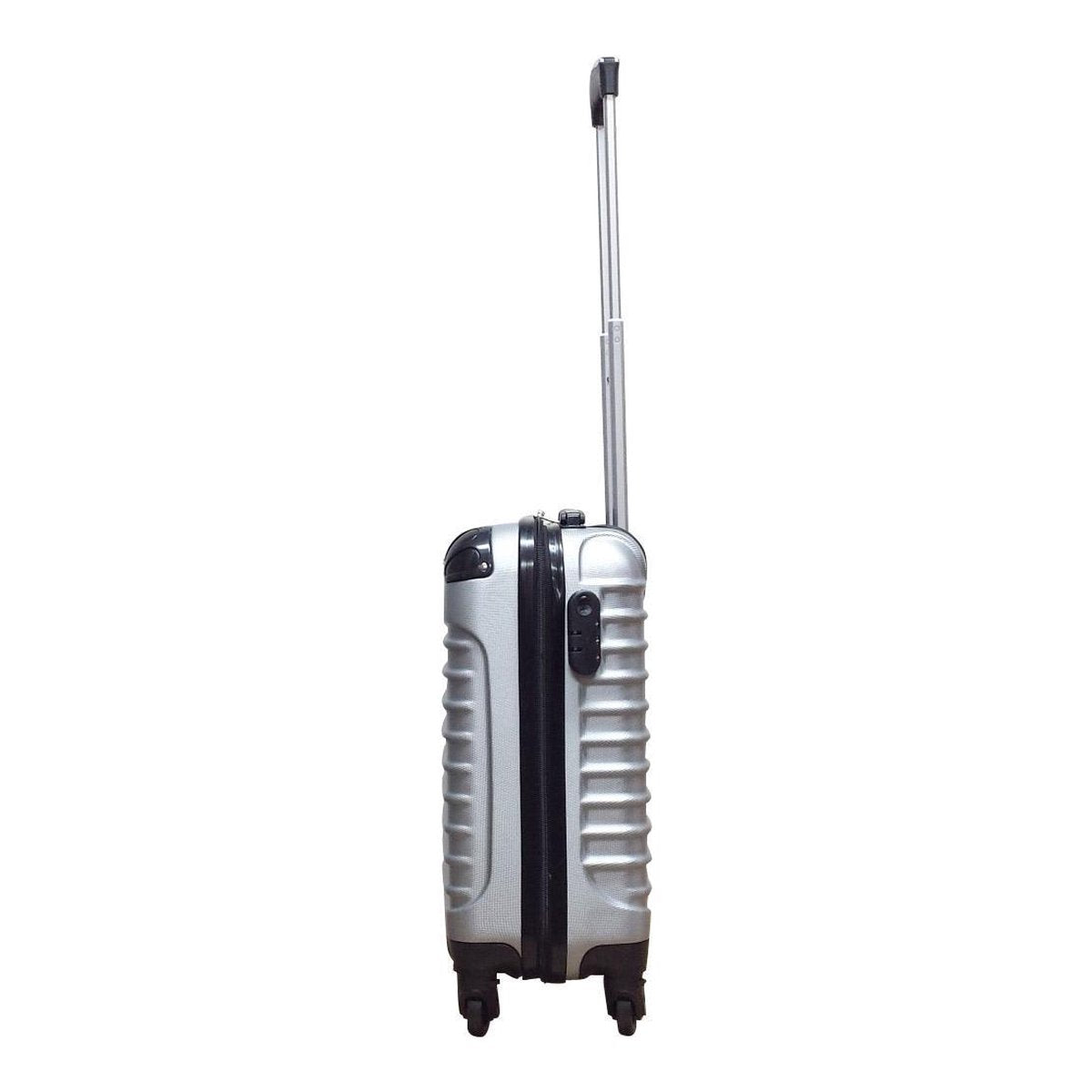 2-piece hard-shell suitcase set – Milano Silver-The Livary
