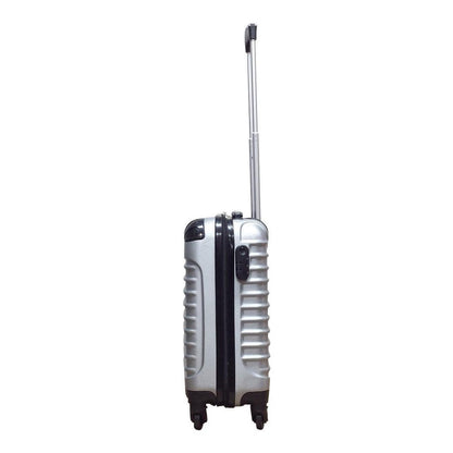 2-piece hard-shell suitcase set – Milano Silver-The Livary