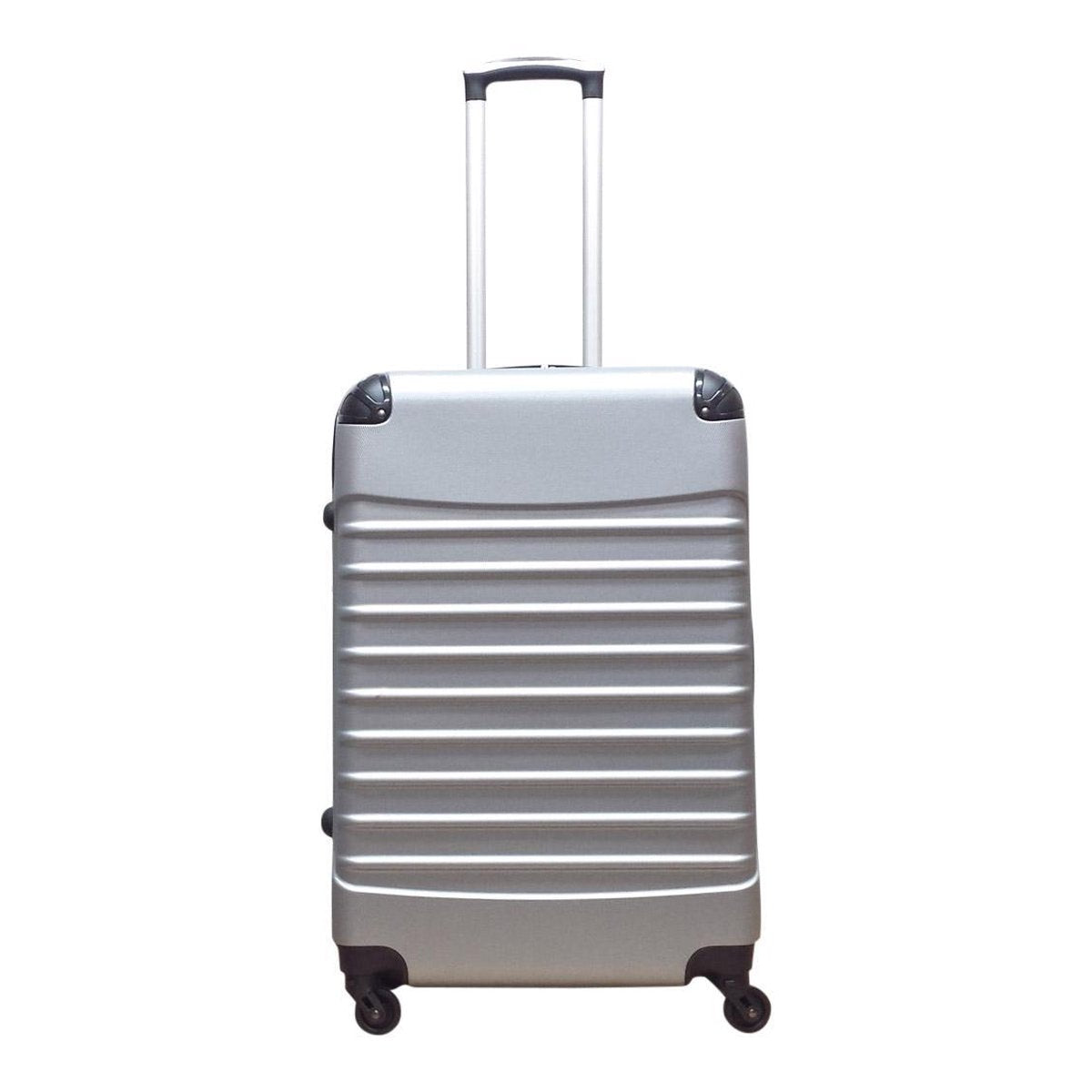 2-piece hard-shell suitcase set – Milano Silver-The Livary