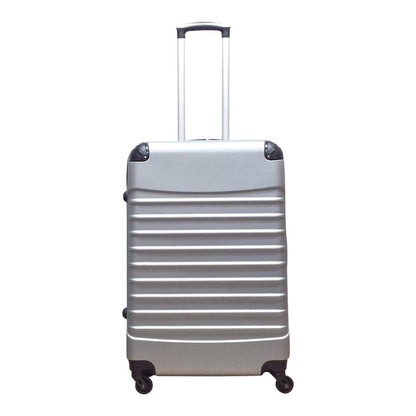 2-piece hard-shell suitcase set – Milano Silver-The Livary