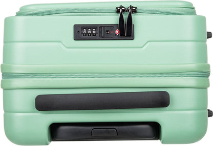 2-piece hard-shell suitcase set with laptop compartment – Berlin-Light green-The Livary