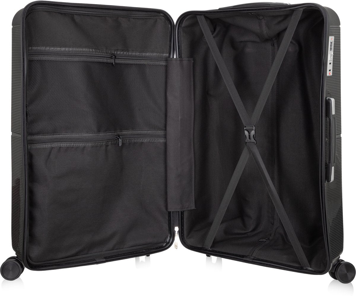 Hard-shell suitcase – Roma-Gray-M (65 L)-The Livary