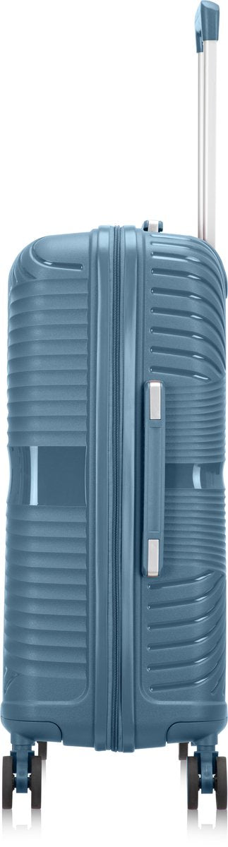 Hard Shell Blue Suitcase – Amalfi-M (65 L)-The Livary
