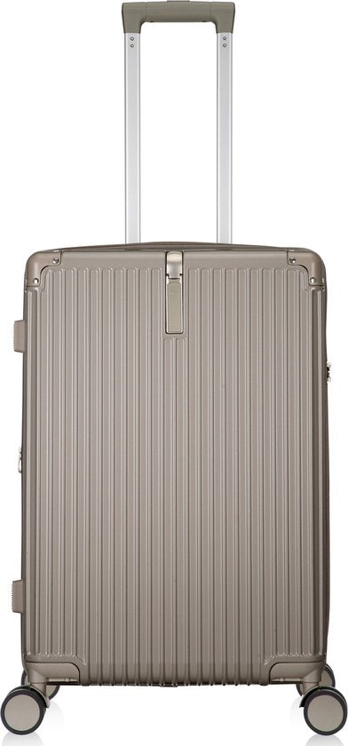 Hard case suitcase with extras – Mykonos-Gray-S (39 L)-The Livary