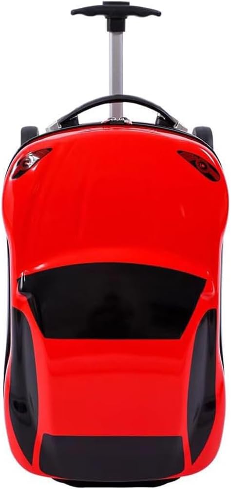 18” Kids Pull-Along Car Suitcase with Retractable Handle