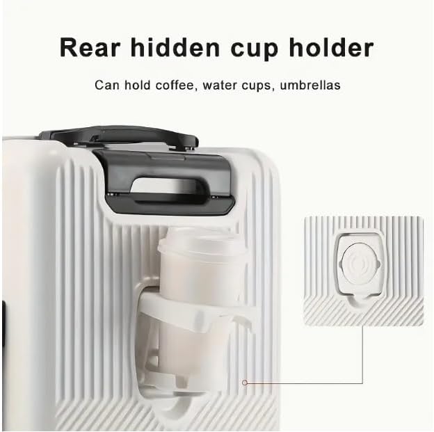 Hard Shell Carry-On with Cup Holder, USB Port & TSA Lock