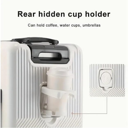 Hard Shell Carry-On with Cup Holder, USB Port & TSA Lock