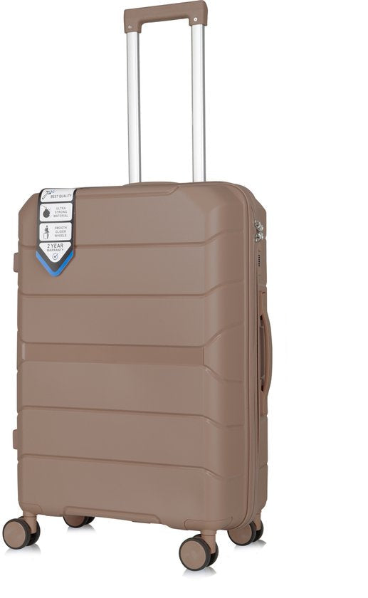 Hard shell suitcase – Helsinki-Brown-S (39 L)-The Livary