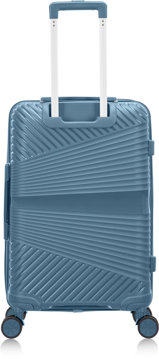 Hard Shell Blue Suitcase – Amalfi-M (65 L)-The Livary