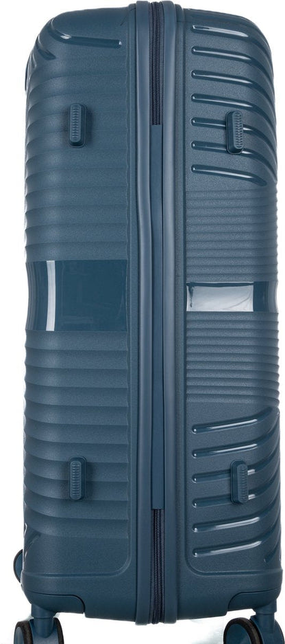 Hard Shell Blue Suitcase – Amalfi-M (65 L)-The Livary